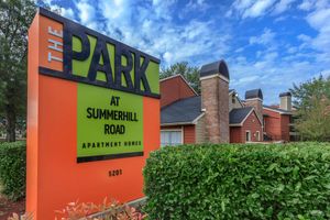 The Park at Summerhill Road apartment homes sign in Texarkana, Texas