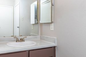 The washroom sink with medicine cabinet in Plan C homes