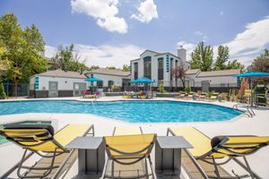 Poolside Lounge with Resort-style Furniture  - Prisma Apartments - Albuquerque - New Mexico