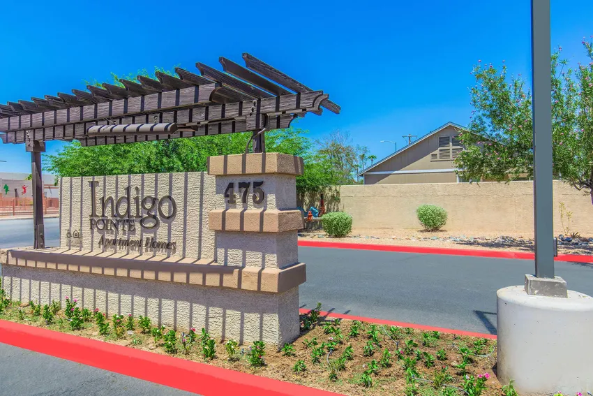 Building exterior at Indigo Pointe Apartments.