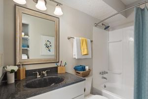 Bathroom with Bathtub - Edgewater Village Apartments - Greensboro - North Carolina