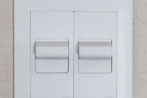 Close up of dimmable light switches