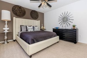 carpeted bedroom