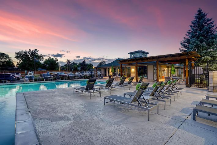 Pool at Stratus Townhomes, Apartments in  Westminster, CO