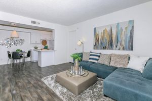 Open spacious 2 bedroom apartment living room