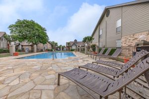 Plano Park community pool with loungers