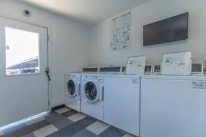 Wash away your worries in the community laundry facility!