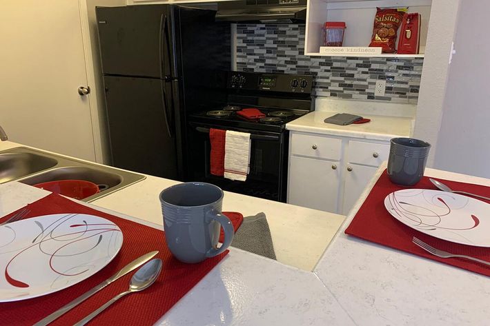a microwave oven sitting on top of a table