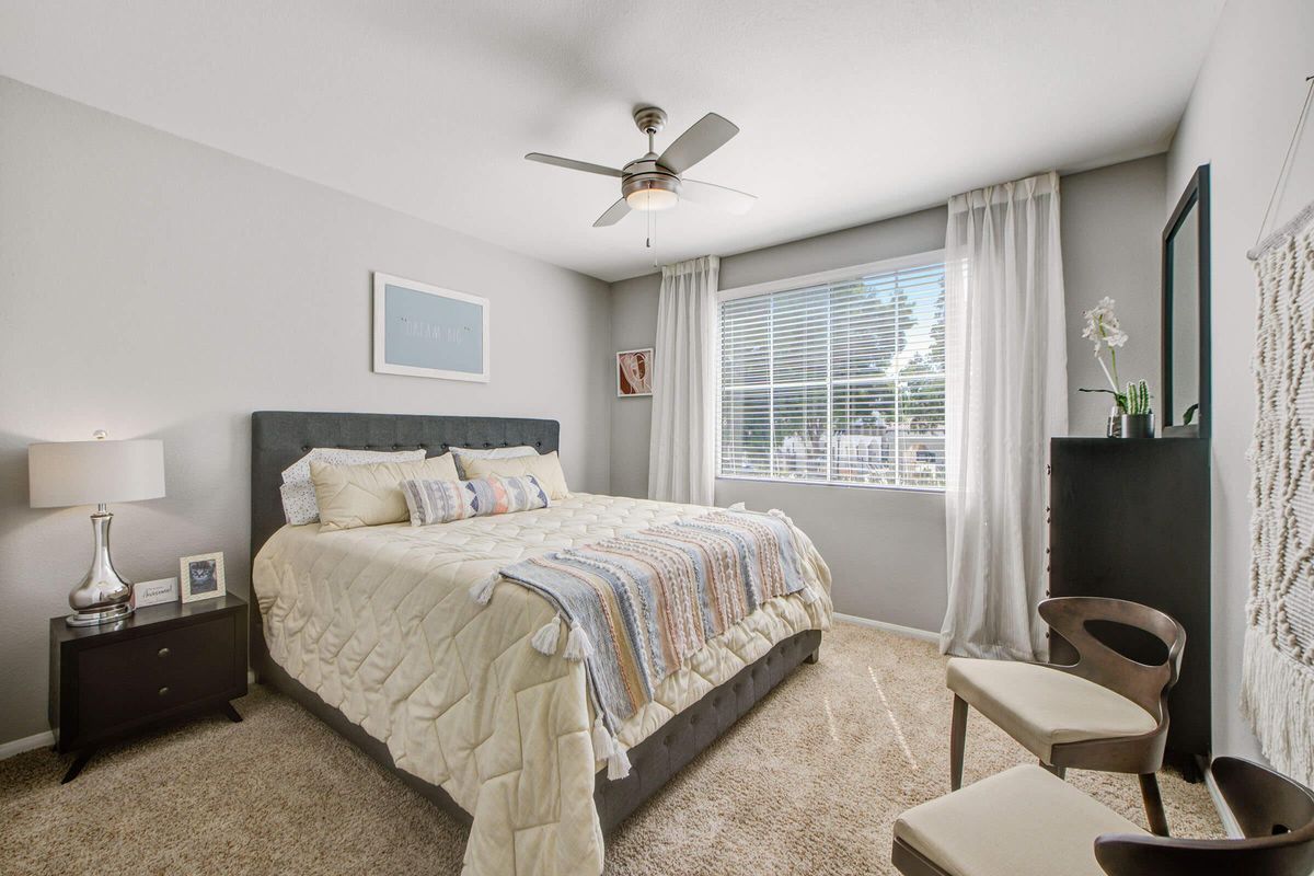 Spacious bedroom at Rancho Cucamonga apartment community
