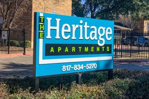 Heritage Apartments monument sign