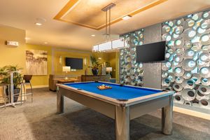 community room with a pool table