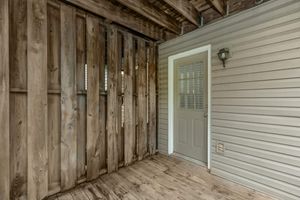a wooden door