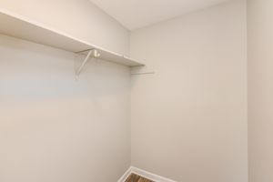 Walk-in closets are available in some homes