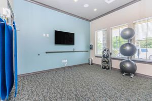 carpeted room in the community gym