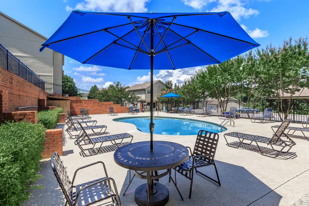 Beautiful Sundeck at Bluff View at Northside Apartments