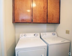 Washer and dryer in the laundry room