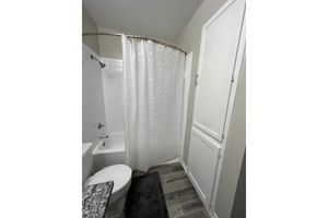 a shower curtain