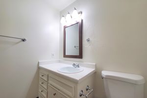 a sink and a mirror