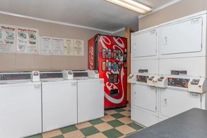 a refrigerator in a kitchen