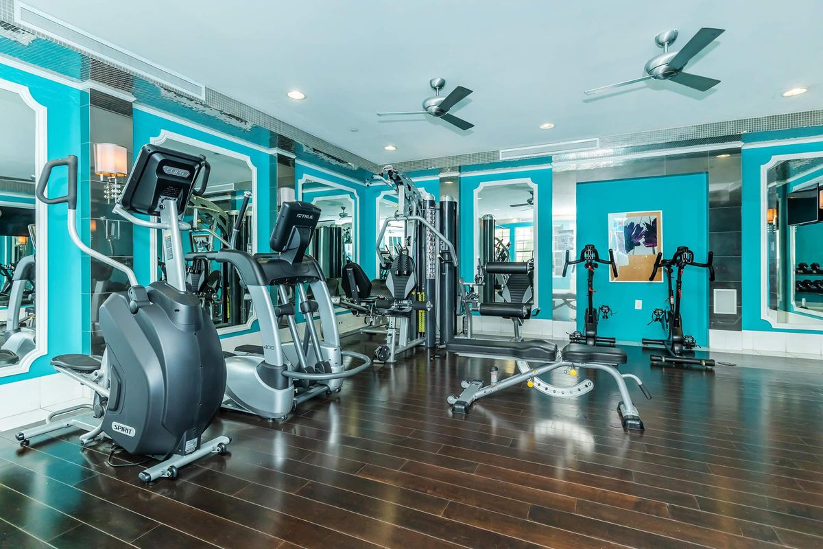 Private fitness salon at La Belle at Hollywood Tower