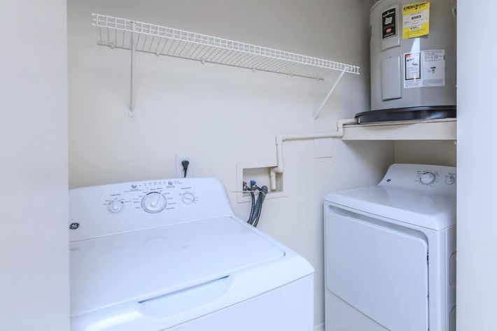Washer and dryer units in every home at Windsor Place in Jacksonville, NC.