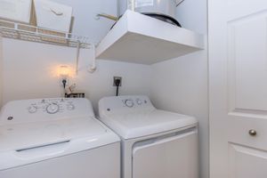 furnished washer and dryer in the laundry closet