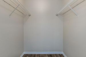 AMPLE STORAGE SPACE IN WALK-IN CLOSET