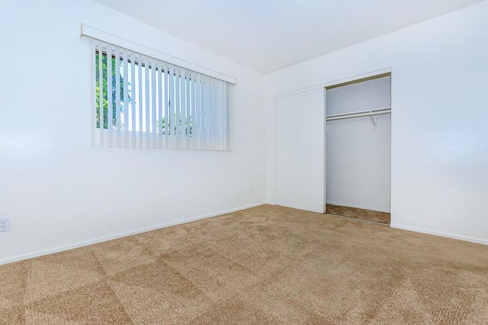 Carpeted bedroom