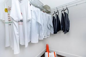 a towel that is hanging on a rack