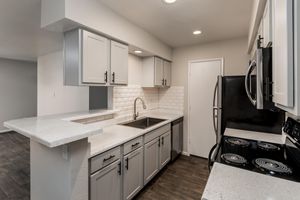 Updated and Furnished Kitchen - Glenridge Apartments - Glendale - Arizona