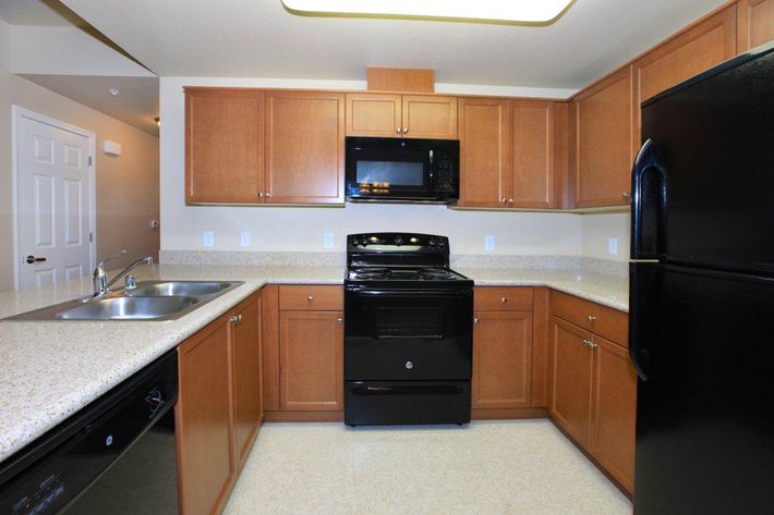 All-electric kitchens are provided to you at Greystone Apartments