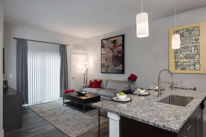 OPEN CONCEPT LIVING AT THE TRACE APARTMENTS