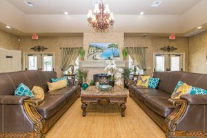 Large lobby with ample seating