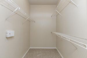Walk-in closet with shelves and extra storage space at The Avenue 
