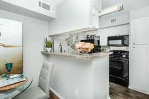 kitchen with a granite countertop