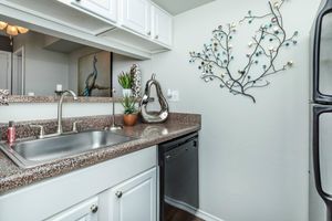kitchen with a metal sink
