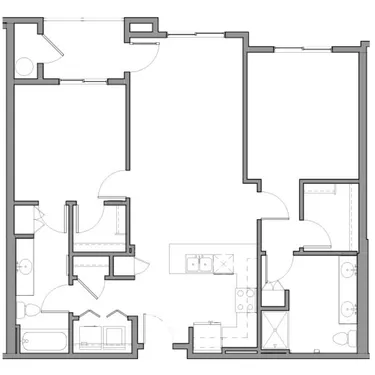 Piestewa two-bedroom layout · 1,119 sq ft at View 32.