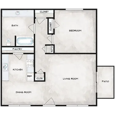 Floor-plan diagram at Mountain Vista.