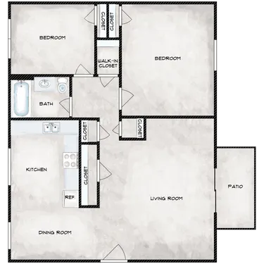Floor-plan diagram at Mountain Vista.
