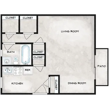 Floor-plan diagram at Mountain Vista.