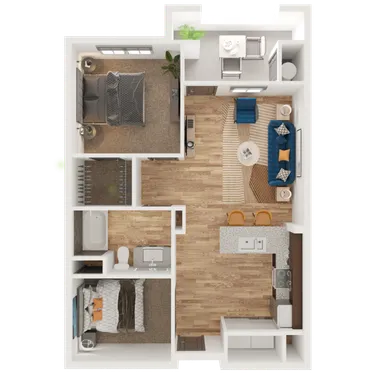 3D apartment layout preview at CIRQ 44.