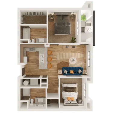 3D apartment layout preview at CIRQ 44.