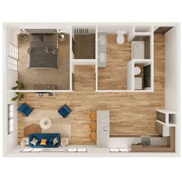 3D apartment layout preview at CIRQ 44.