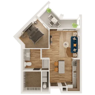 3D apartment layout preview at CIRQ 44.