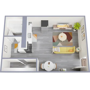 Floor-plan diagram at La Cima Apartments.